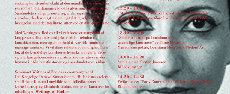 Program for seminaret Writing of Bodies