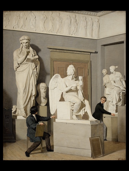 Julius Exner, Fra Kunstakademiets figursal, 1843, SMK Maleri af Julius Exner, Fra Kunstakademiets figursal, 1843, SMK