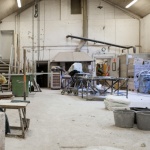 Maskiner, redskaber og materialer på Billedhuggerskolen Charlottenborg
